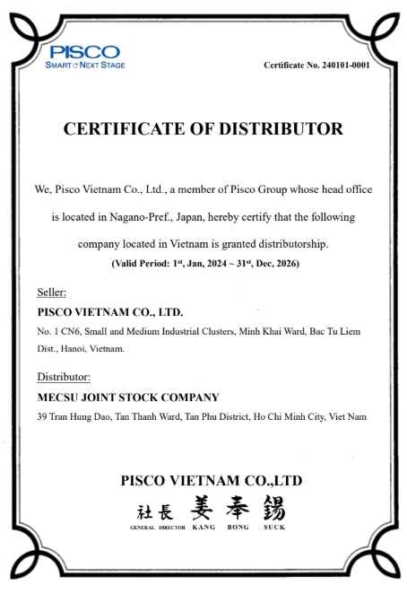 Mecsu Đại Lý Chính Thức PISCO Tại Việt Nam – Khí Nén Chính Hãng Cho Doanh Nghiệp